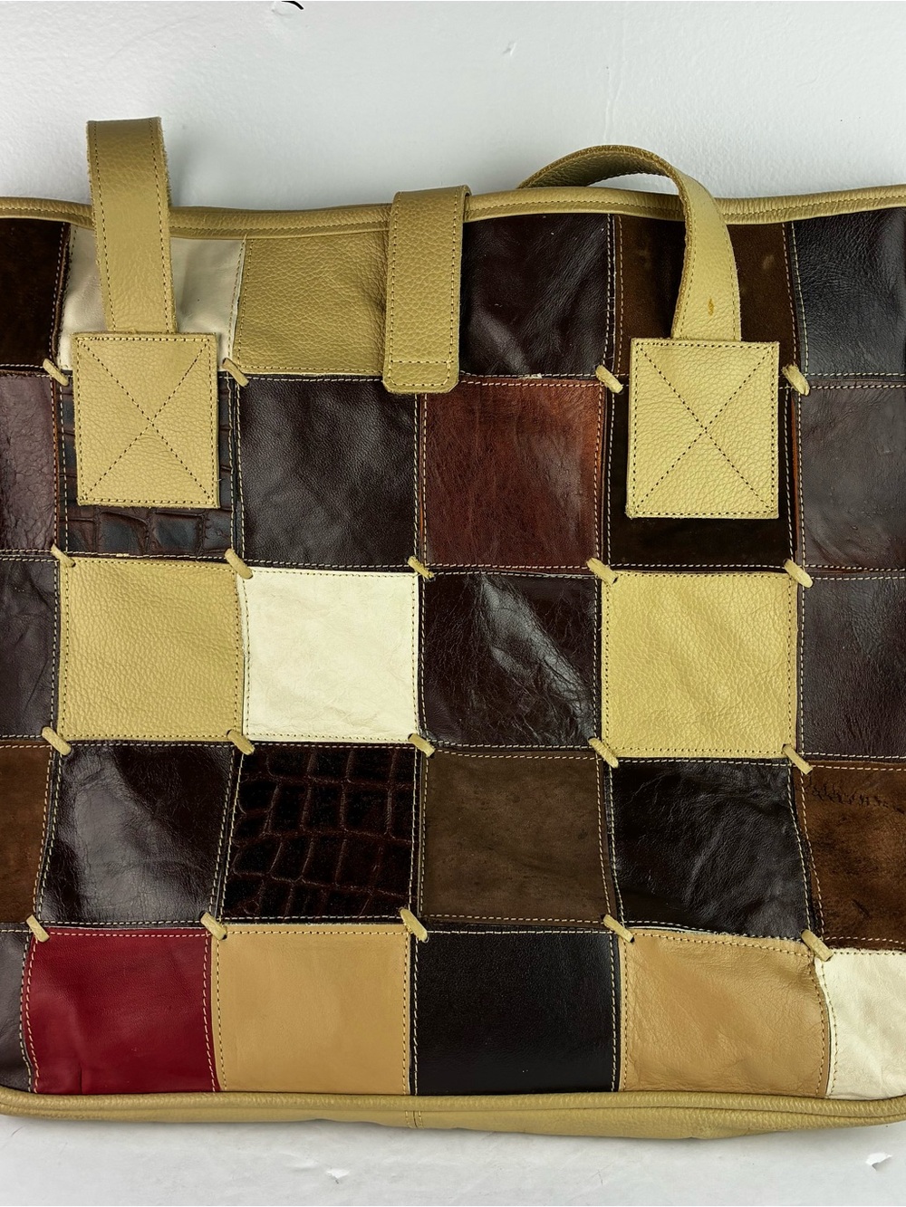Wolf Leather Patchwork Large Purse Tote - Picture 4 of 8